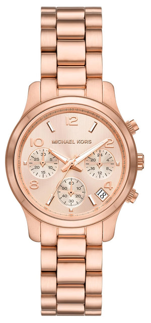 Michael Kors Runway Chronograph Rose Gold Dial Rose Gold Steel Strap Watch For Women - MK7327 Buy Now By Michael Kors
