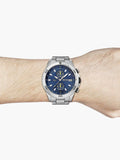 Hugo Boss Vela Chronograph Diver Blue Dial Silver Steel Strap Watch for Men - 1513775 Buy Now By Hugo Boss