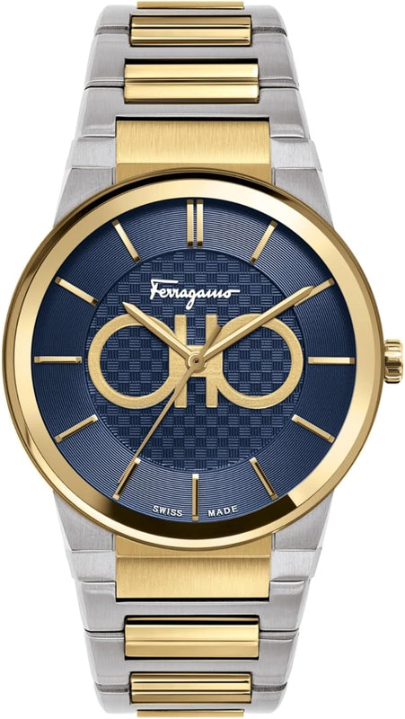 Salvatore Ferragamo Sapphire Bracelet Blue Dial Two Tone Steel Strap Watch For Men - SFHP00821 Buy Now By Salvatore Ferragamo