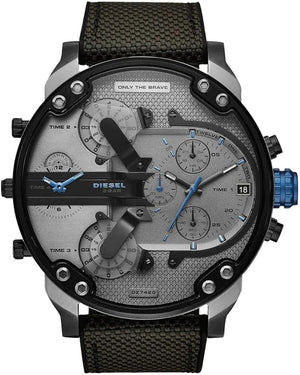 Diesel Mr Daddy 2.0 Chronograph Grey Dial Black Nylon Strap Watch For Men - DZ7420 Buy Now By Diesel