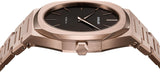 D1 Milano Ultra Thin Black Dial Gold Steel Strap Watch for Men - D1-UTBJ42 Authentic Buy Shop Now