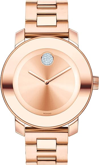 Movado Bold Rose Gold Dial Rose Gold Steel Strap Watch For Women - 3600335 Buy Now By Movado