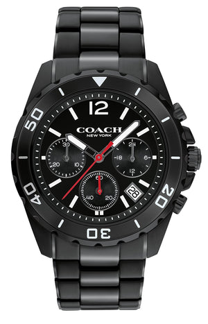 Coach Kent Chronograph Black Dial Black Steel Strap Watch for Men - 14602554 Buy Now By Coach