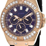 Guess Venus Diamonds Black Dial Black Rubber Strap Watch for Women - GW0118L2 Buy Now By Guess