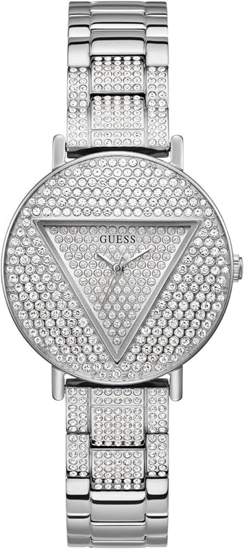 Guess Trend Diamonds Silver Dial Silver Steel Strap Watch for Women - GW0512L1 Buy Now By Guess