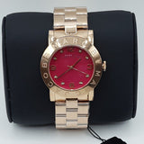 Marc Jacobs Amy Purple Dial Rose Gold Steel Strap Watch for Women - MBM8618 Buy Now By Marc Jacobs