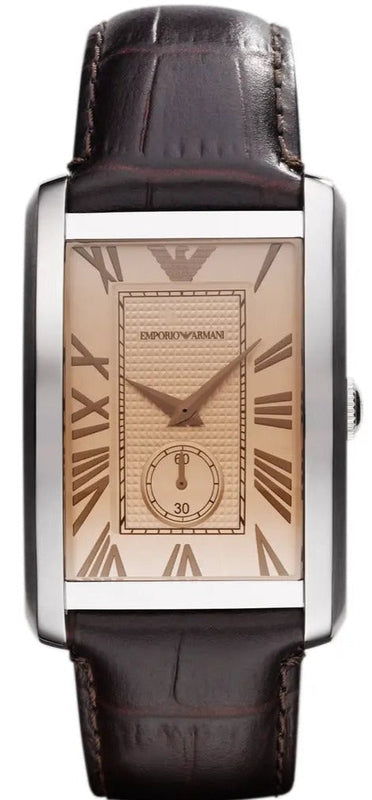 Emporio Armani Classic Brown Dial Brown Leather Strap Watch For Men - AR1605 Buy Now By Emporio Armani