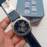 Fossil Machine Chronograph Blue Dial Blue Leather Strap Watch for Men - FS5262 Buy Now By Fossil