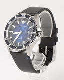 Emporio Armani Diver Three-Hand Quartz Blue Dial Blue Leather Strap Watch For Men - AR11516 Buy Now By Emporio Armani
