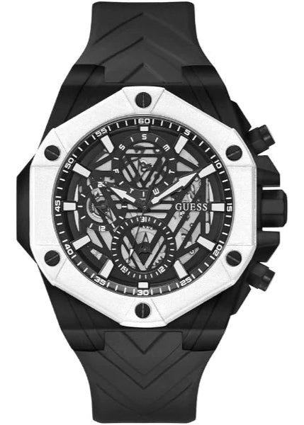 Guess Formula Chronograph Black Dial Black Silicone Strap Watch For Men - GW0579G1 Buy Now By Guess