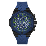 Guess Formula Multifunction Blue Dial Blue Silicone Strap Watch For Men - GW0579G3 Buy Now By Guess
