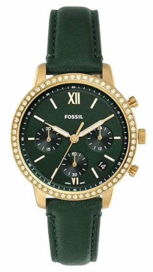 Fossil Neutra Chronograph Green Dial Green Leather Strap Watch for Women - ES5239 Buy Now By Fossil