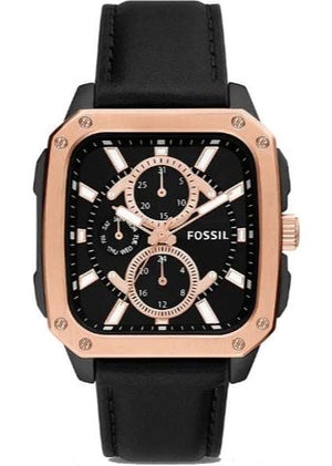 Fossil Multifunction Black Dial Black Leather Strap Watch for Men - BQ2654 Buy Now By Fossil