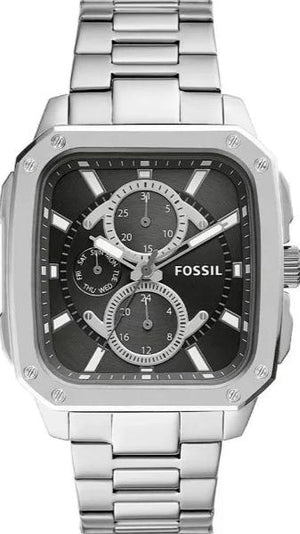 Fossil Inscription Multifunction Black Dial Silver Steel Strap Watch for Men - BQ2655 Buy Now By Fossil