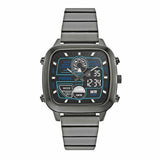 Fossil Retro Analog-Digital Black Dial Grey Steel Strap Watch for Men - FS5892 Buy Now By Fossil