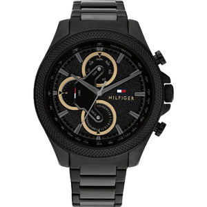 Tommy Hilfiger Clark Chronograph Black Dial Black Steel Strap Watch For Men - 1792081 Buy Now By Tommy Hilfiger