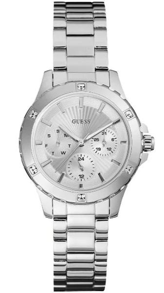 Guess Mist Quartz Silver Dial Silver Steel Strap Watch For Women - W0443L1 Buy Now By Guess