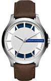 Armani Exchange Hampton Chronograph White Dial Brown Leather Strap Watch For Men - AX2187 Buy Now By Armani Exchange