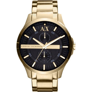 Armani Exchange Hampton Chronograph Black Dial Gold Steel Strap Watch For Men - AX2122 Buy Now By Armani Exchange