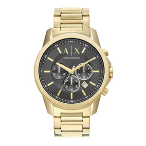 Armani Exchange Banks Chronograph Black Dial Gold Steel Strap Watch For Men - AX1721 Buy Now By Armani Exchange