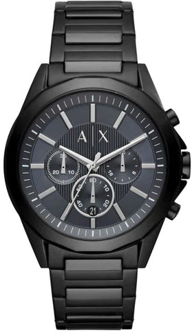 Armani Exchange Drexler Chronograph Black Dial Black Steel Strap Watch For Men - AX2639 Buy Now By Armani Exchange