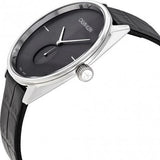 Calvin Klein Accent Black Dial Black Leather Strap Watch for Men - K2Y211C3 Buy Now By Calvin Klein
