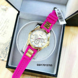 Guess Intrepid White Dial Two Tone Silicon Strap Watch For Women - W0325L3 Buy Now By Guess