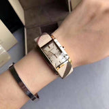 Burberry Pioneer Champagne Dial Haymarket Beige Leather Strap Watch for Women - BU9407 Buy Now By Burberry