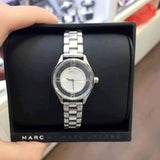 Marc Jacobs Tether Transparent Silver Dial Silver Steel Strap Watch for Women - MBM3416 Buy Now By Marc Jacobs