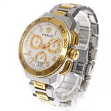 Versace Dylos Chronograph Silver Dial Two Tone Steel Strap Watch for Men - VQC030015 Buy Now By Versace