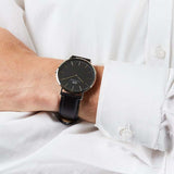 Daniel Wellington Classic Sheffield Black Dial Black Leather Strap Watch For Men - DW00100133 Buy Now By Daniel Wellington