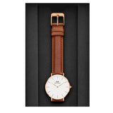 Daniel Wellington Petite Durham White Dial Brown Leather Strap Watch For Women - DW00100172 Buy Now By Daniel Wellington