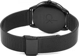 Calvin Klein Minimal Black Dial Black Mesh Bracelet Watch for Men - K3M224B1 Buy Now By Calvin Klein