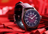 Tag Heuer Autavia Calibre 5 Chinese New Year Maroon Dial Maroon Leather Strap Watch for Men - WBE5193.FC8300 Buy Now By Tag Heuer