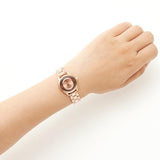 Marc Jacobs Tether Transparent Rose Gold Dial Rose Gold Steel Strap Watch for Women - MBM3417 Buy Now By Marc Jacobs