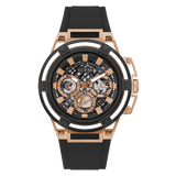 Guess Matrix Multifunction Black Dial Black Rubber Strap Watch For Men - GW0423G5 Buy Now By Guess