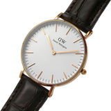 Daniel Wellington Classic York White Dial Brown Leather Strap Watch For Women - DW00100038 Buy Now By Daniel Wellington