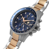 Maserati SFIDA Chronograph Blue Dial Two Tone Steel Strap Watch For Men - R8873640012 Buy Now By Maserati
