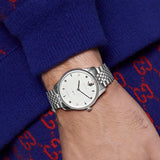 Gucci G Timeless Automatic Silver Dial Silver Steel Strap Watch for Men - YA126354 Buy Now By Gucci