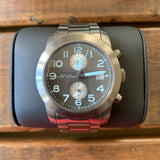 Marc Jacobs Larry Chronograph Black Dial Grey Steel Strap Watch for Men - MBM5051 Buy Now By Marc Jacobs