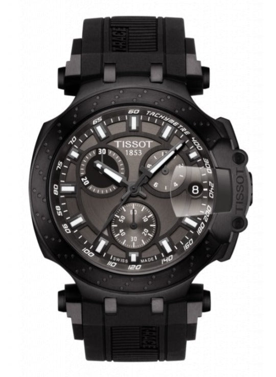 Tissot T Race Chronograph Anthracite Black Dial Black Silicone Strap Watch For Men - T115.417.37.061.03 Buy Now By Tissot