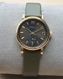 Marc Jacobs Baker Olive Green Dial Olive Green Leather Strap Watch for Women - MBM1328 Buy Now By Marc Jacobs