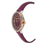 Fossil Jacqueline Burgundy Dial Burgundy Leather Strap Watch for Women - ES4099 Buy Now By Fossil
