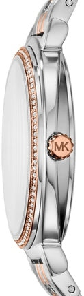 Michael Kors Cinthia Mother of Pearl Dial Two Tone Steel Strap Watch For Women - MK3831 Buy Now By Michael Kors
