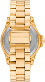 Michael Kors Everest Three Hand Mother of Pearl White Dial Gold Steel Strap Watch For Women - MK7401 Buy Now By Michael Kors