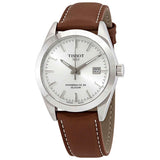 Tissot Gentleman Powermatic 80 Silicium Silver Dial Brown Leather Strap Watch For Men - T127.407.16.031.00 Buy Now By Tissot
