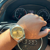 Tudor Royal Automatic Diamonds Gold Dial Two Tone Steel Strap Watch for Men - M28603-0006 Buy Now By Tudor