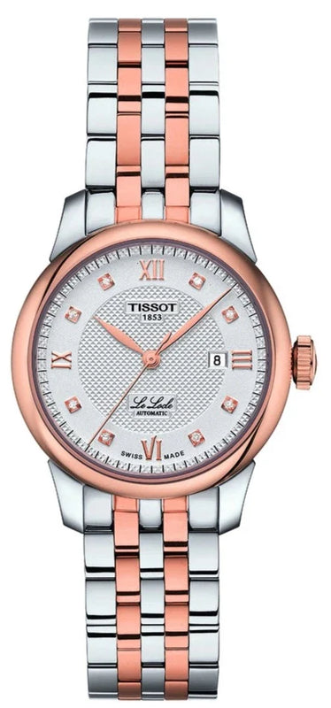 Tissot Le Locle Lady Automatic Diamonds Silver Dial Two Tone Steel Strap Watch For Women - T006.207.22.036.00 Buy Now By Tissot