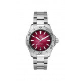 Tag Heuer Aquaracer Professional 200 Automatic Red Dial Silver Steel Strap Watch for Men - WBP2114.BA0627 Buy Now By Tag Heuer