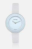 Calvin Klein Chic White Dial White Leather Strap Watch for Women - K7N23TK2 Buy Now By Calvin Klein